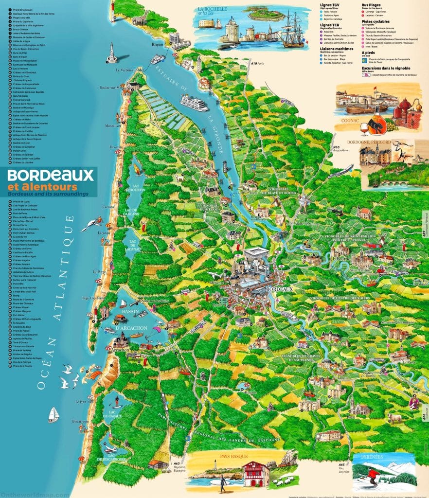 Bordeaux Tourist Map